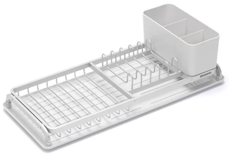 Сушилник за съдове Brabantia Sinkside 1000203, Тава за отцеждане, Поставка за прибори, Светлосив