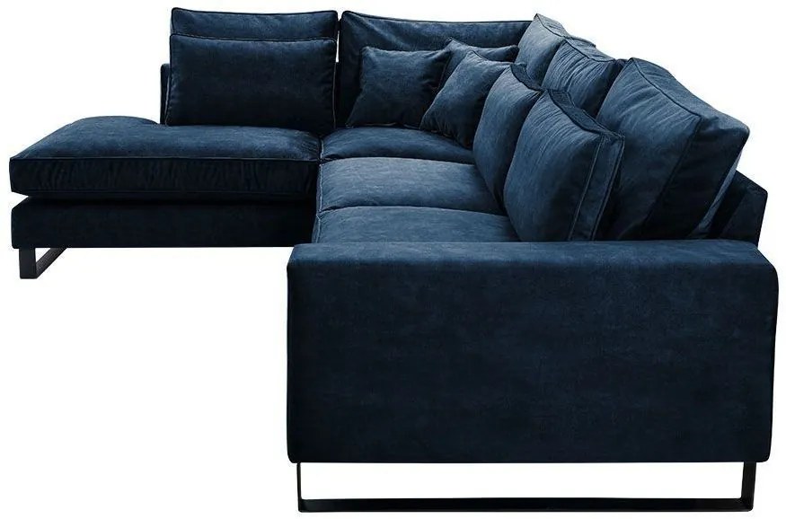 Ъглов диван Corblack-Blue-Left