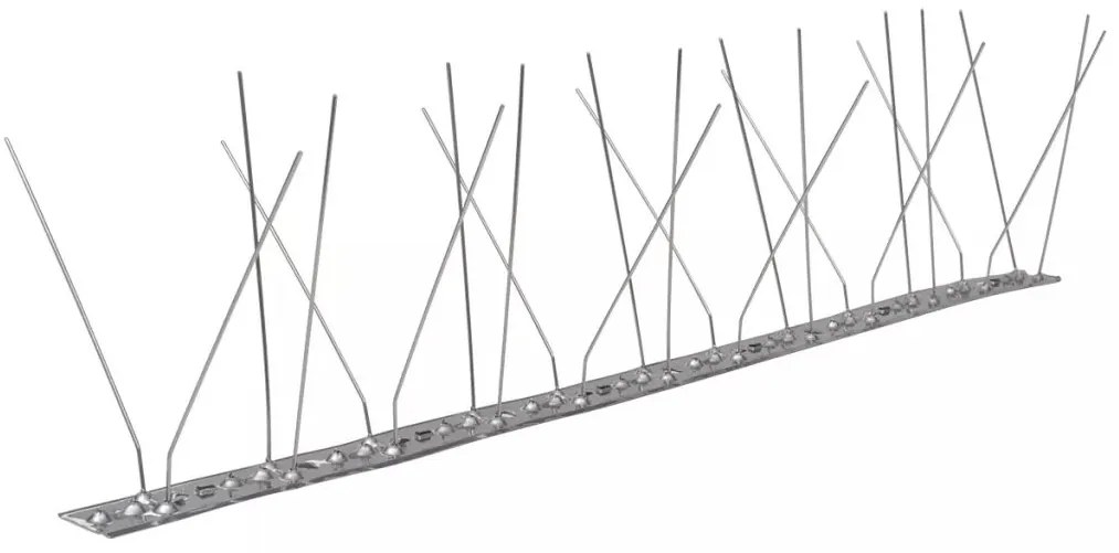 6 броя шипове по 4 реда против птици и гълъби от неръждаема стомана