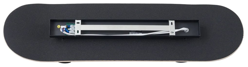 Стенна лампа черна със синьо 80 см - Skateboard