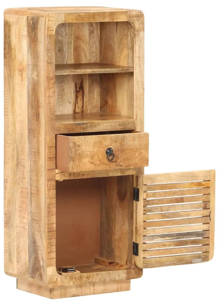 320464 vidaXL Висок шкаф, 45x32x110 см, грубо мангово дърво