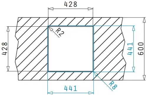 мивка Pyramis Lume 1B-40X40