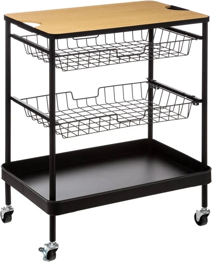 Кухненска количка 5five, Средна, Метал, С подвижен плот