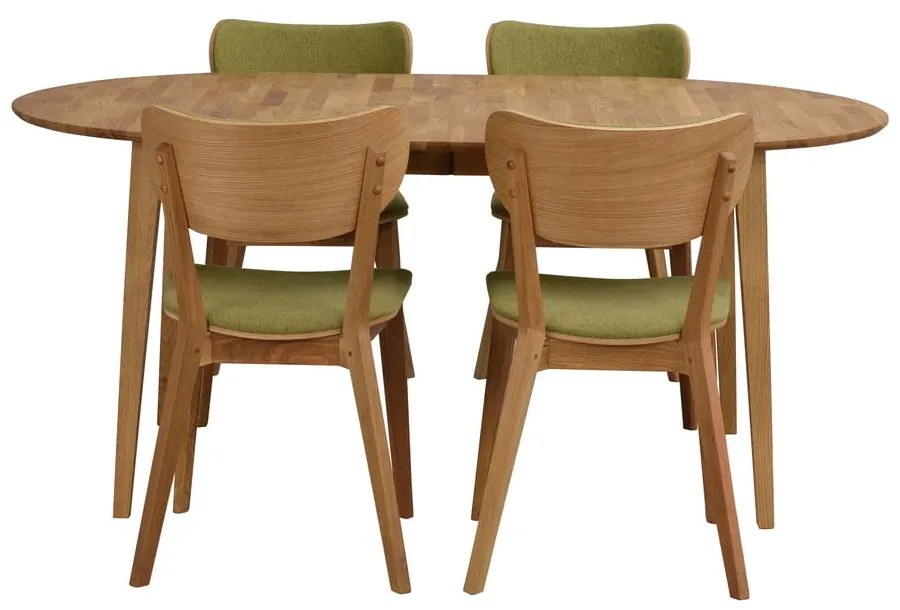 Овална дъбова сгъваема маса за хранене , 170 x 105 cm Filippa - Rowico