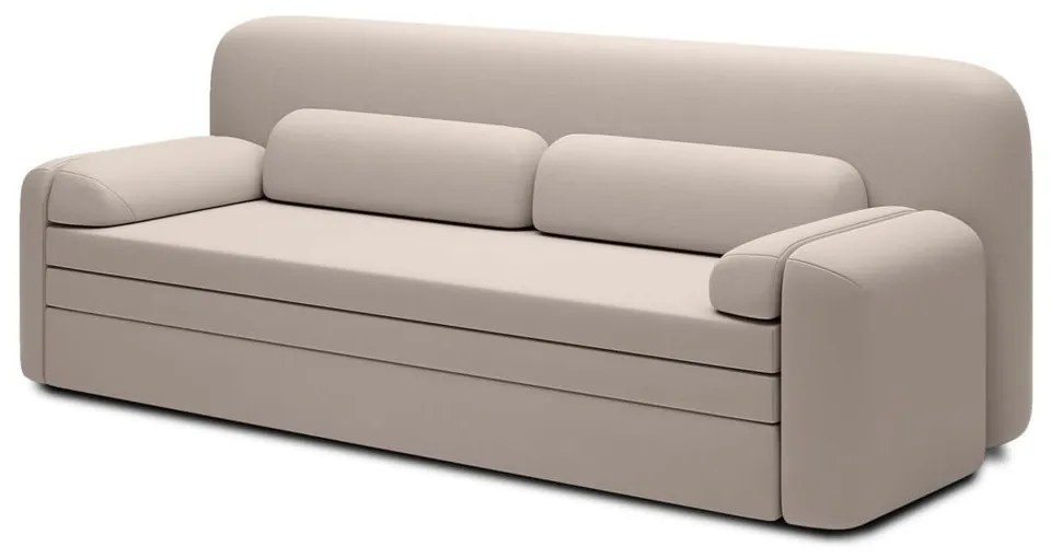 Бежов кадифен разтегателен диван с място за съхранение 236 cm Elioss – ELTAP