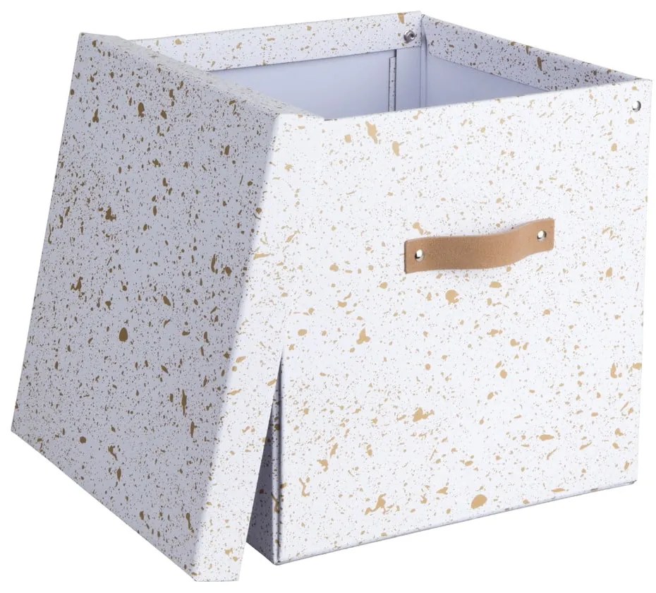 Кутия за съхранение в златисто и бяло Logan - Bigso Box of Sweden