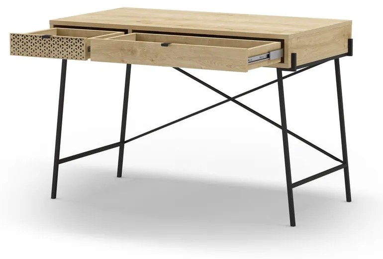 Работна маса от дъб 60x110 cm Ecrin - Marckeric