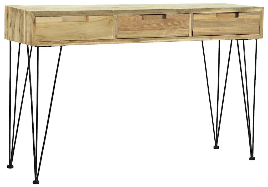 244573 vidaXL Конзолна маса, 120x35x76 cм, тик масив
