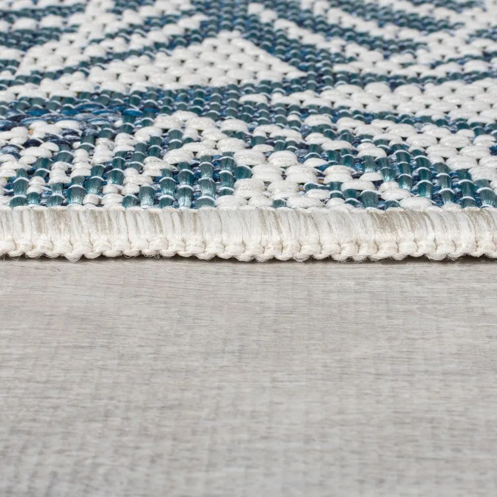 Зелено-син килим за открито и закрито 120x170 cm Bella Leaf – Flair Rugs