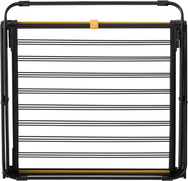 Сушилник за дрехи Joseph Joseph AirFrame™ 5000024, 16 м, 3 нива, Сгъваем, Заключващ механизъм, Удължени релси за дълги дрехи, Черен/жълт