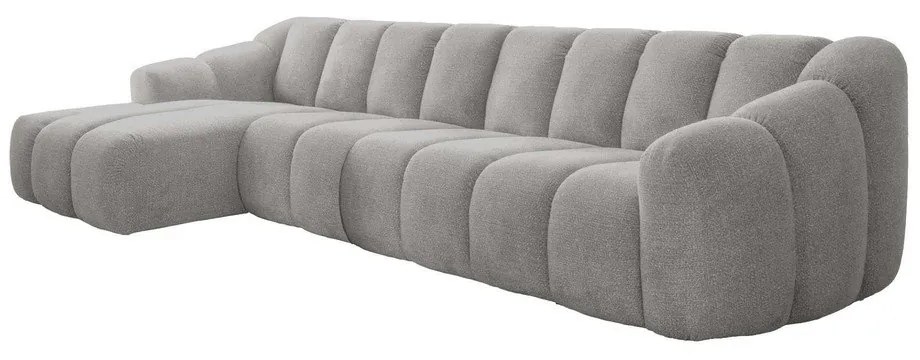 Светлосив ъглов диван (ляв ъгъл) Shell – Miuform