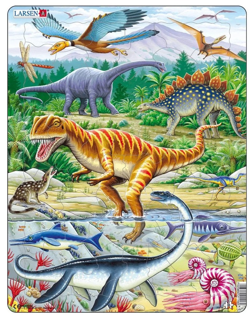 Larsen - Пъзел: Животни – "Динозаври" – 35 части, голям
