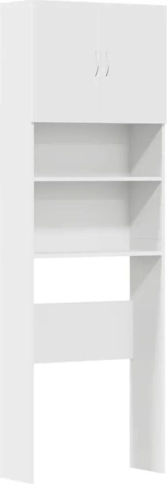 859127 vidaXL Шкаф за перална машина бял 64x24x190 cm Инженерна дървесина