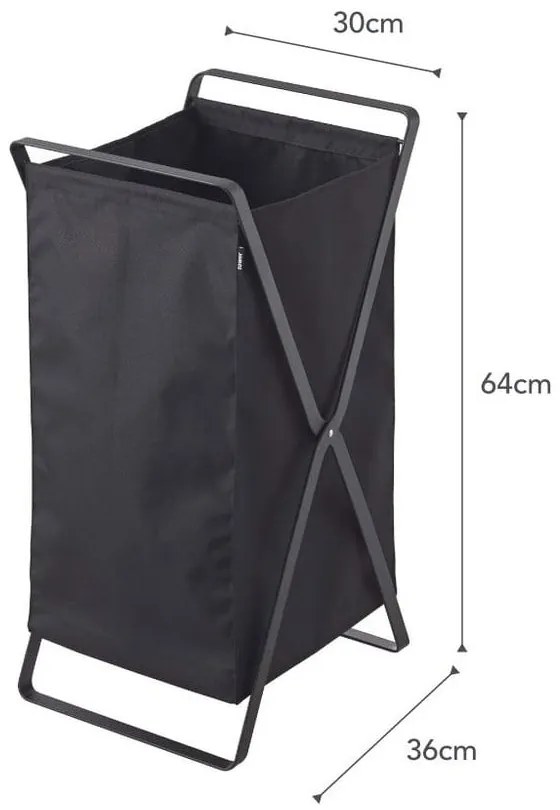 Черно пране Сгъваема кошница за пране Tower - YAMAZAKI