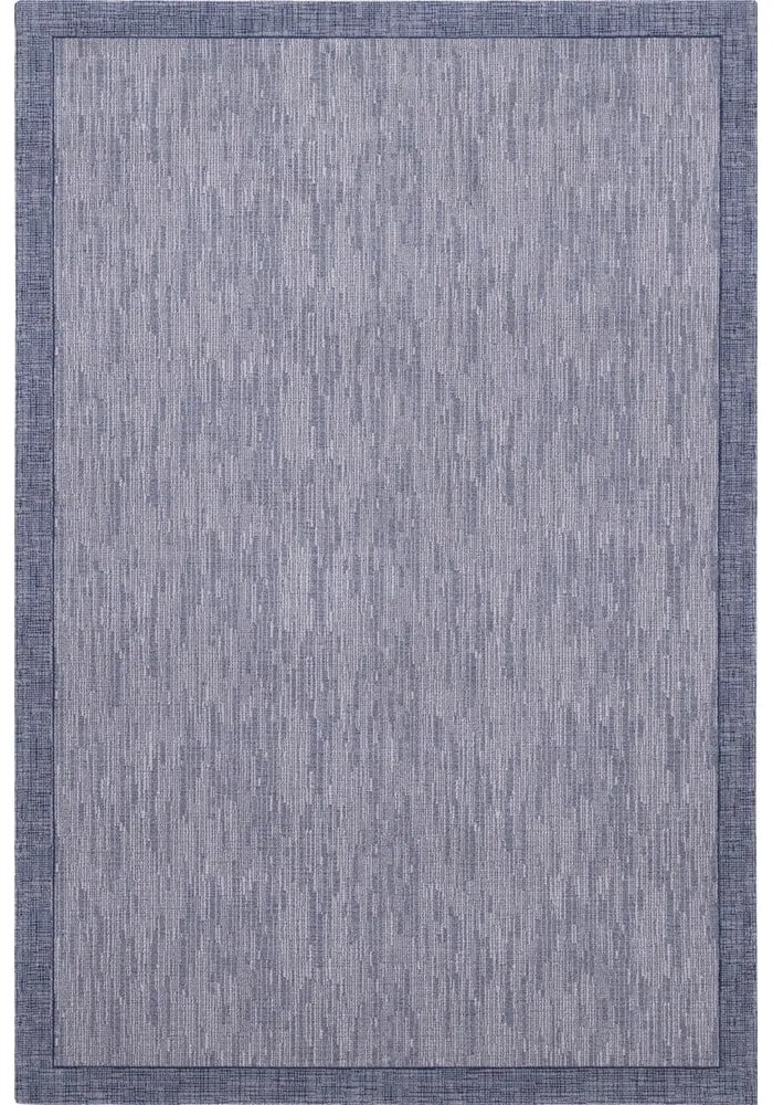 Тъмносин вълнен килим 133x180 cm Linea - Agnella