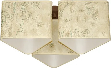 Плафон МАГЕЛАН, патина, абажури Глобус, 3xE27