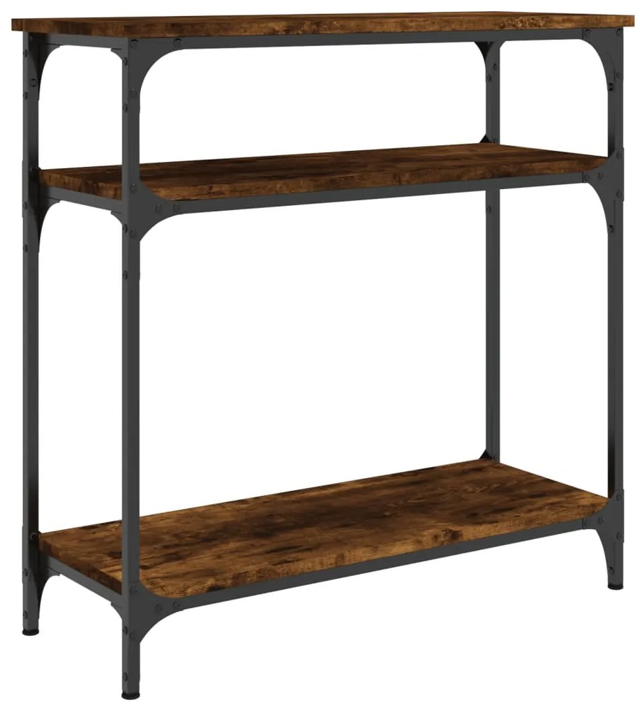 834042 vidaXL Конзолна маса, опушен дъб, 75x29x75 см, инженерно дърво