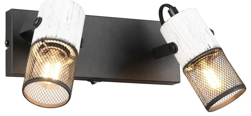 Черно-бяла стенна лампа ø 9 cm Tosh - Trio