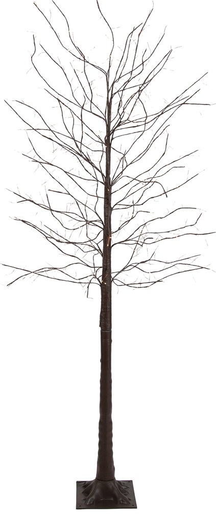 Коледна подова лампа кафяво дърво 180 см вкл. LED с таймер IP44 - Ki