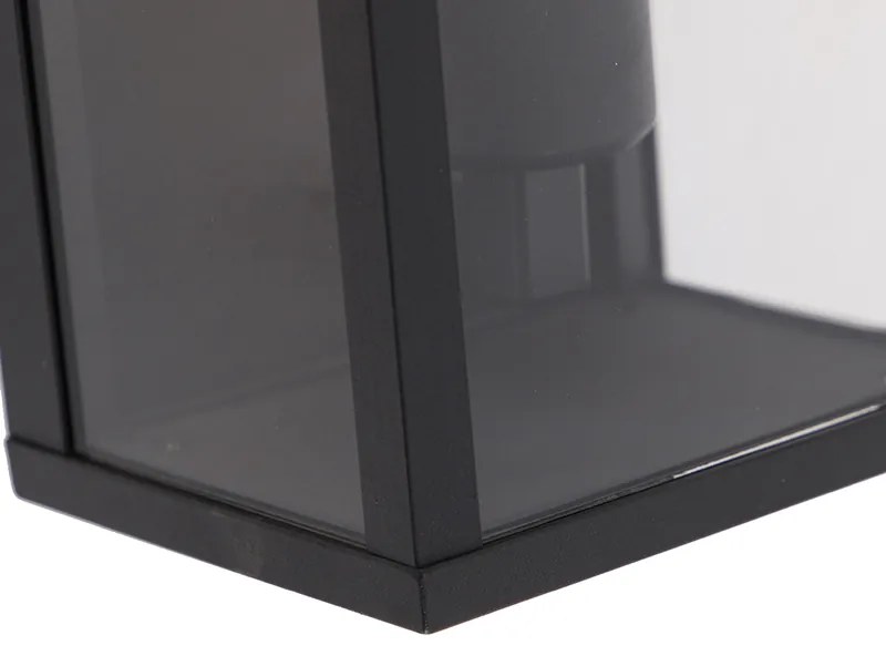 Интелигентна стенна лампа черна 26 см IP44 с WiFi ST64 - Charlois