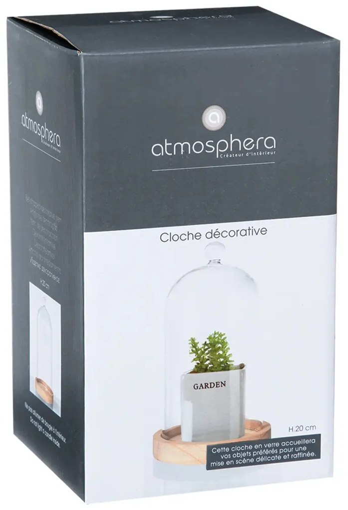Ваза atmosphera Cloche, Дърво, 19 cm