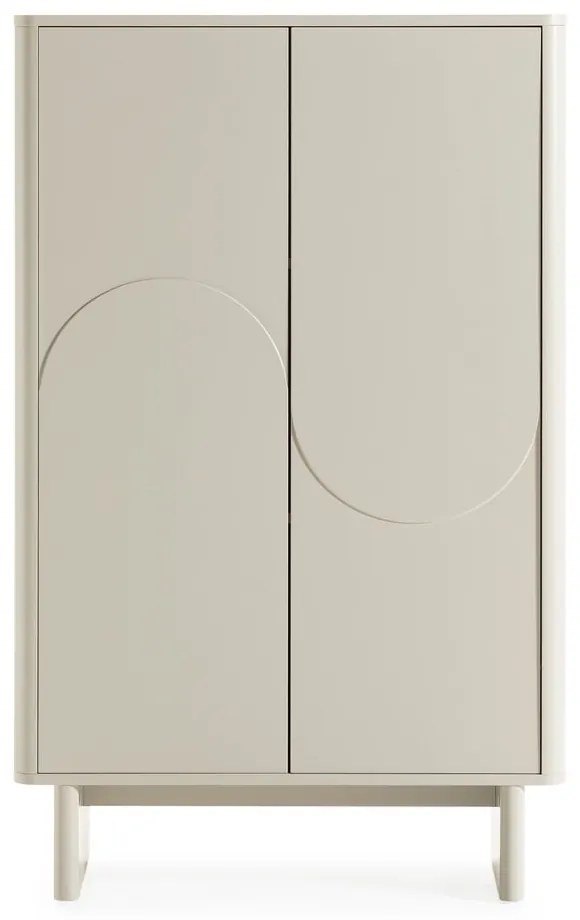 Кремаво шкафче 80x130x40 cm Solei – MOME