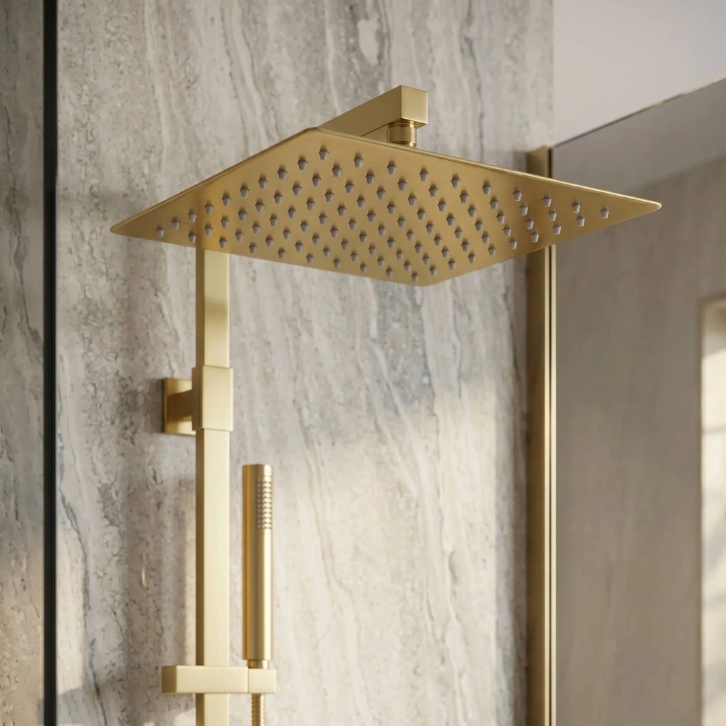 Квадратен душ пита REA JS-P015BG 30cm Brush Gold