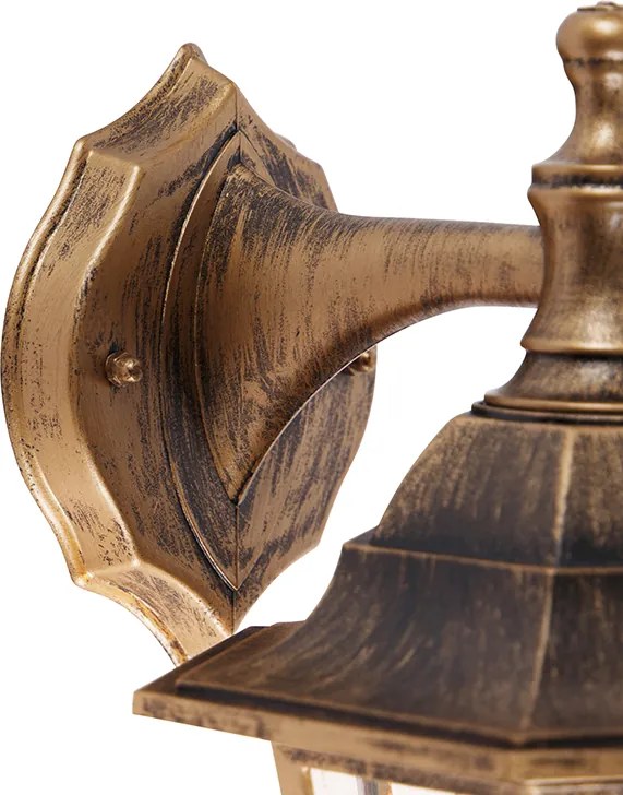 Антична външна стенна лампа златиста IP44 - New Haven