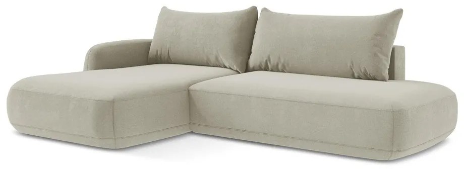 Бежов сгъваем ъглов диван (ляв ъгъл) Hale – Makamii