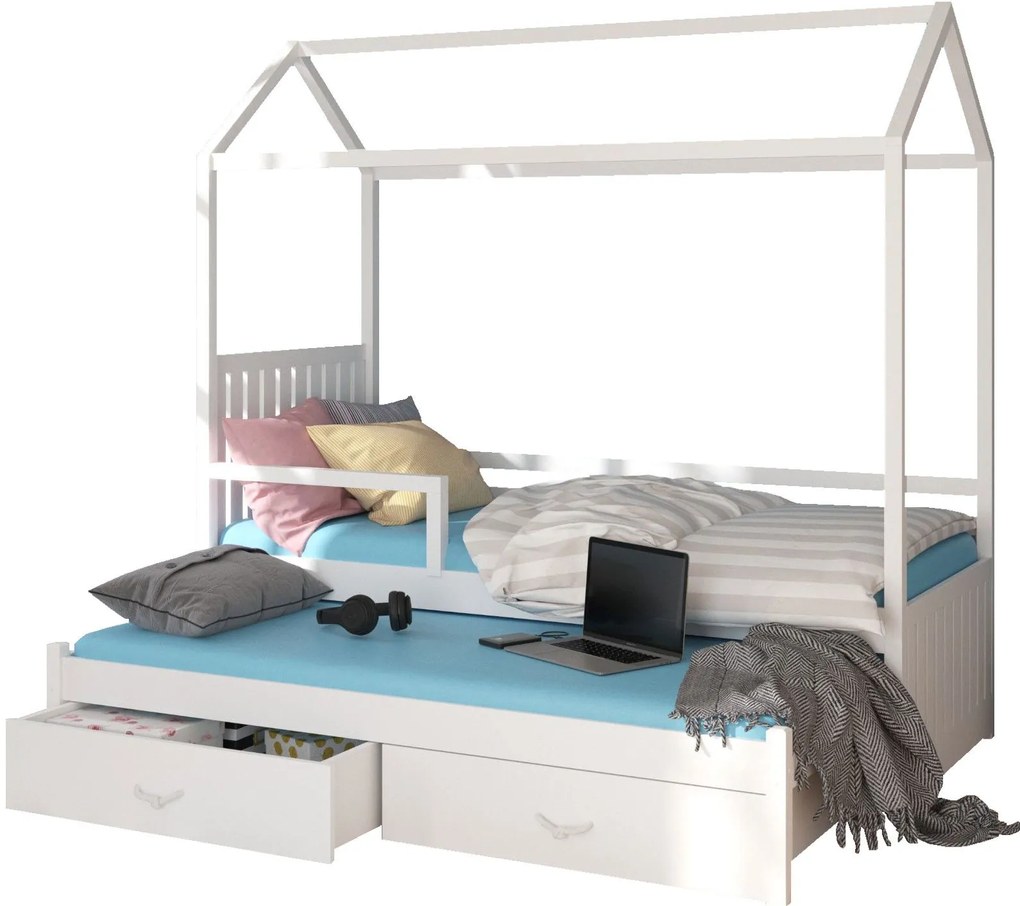 Бебешко Детско легло Umea-200 x 90-With protector-White