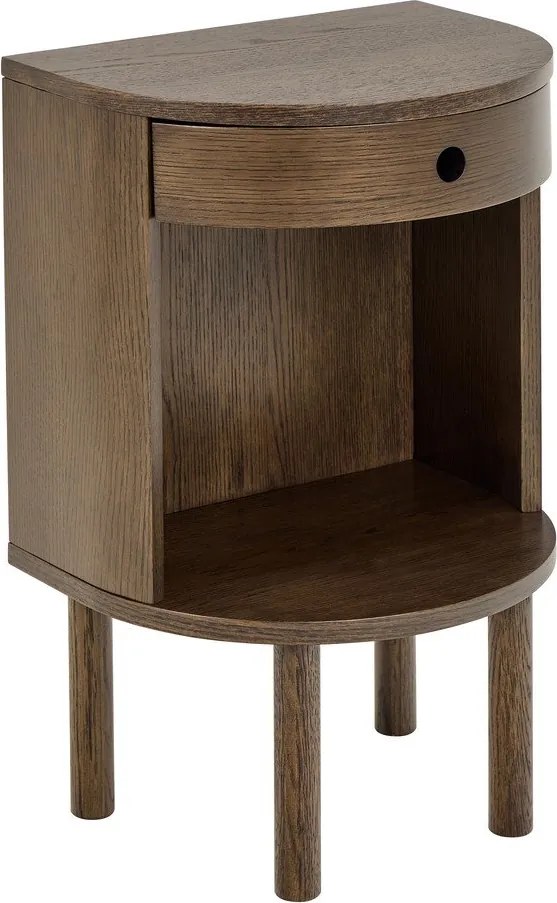 Нощно шкафче от декор от дъб в тъмно естествен цвят Paron – Actona