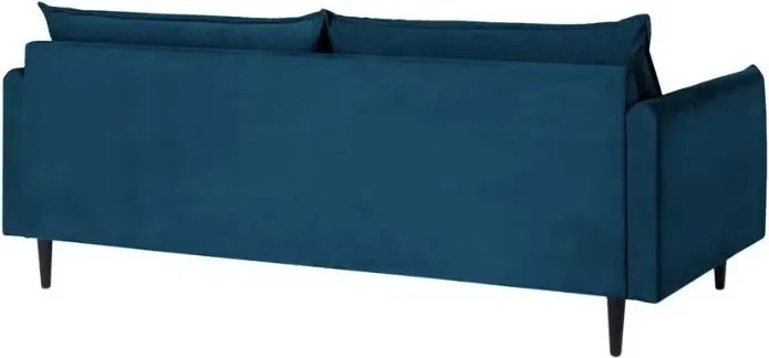 Тъмносин кадифен диван 203 cm Juli – Ropez