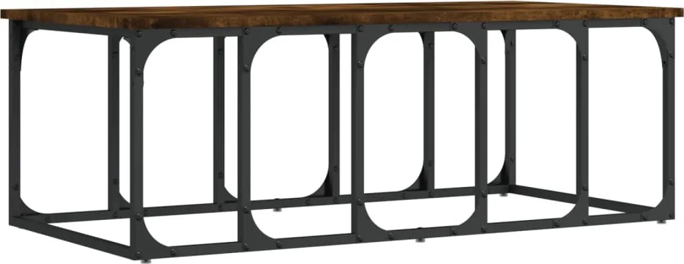 833380 vidaXL Кафе маса, опушен дъб, 100x50x35,5 см, инженерно дърво