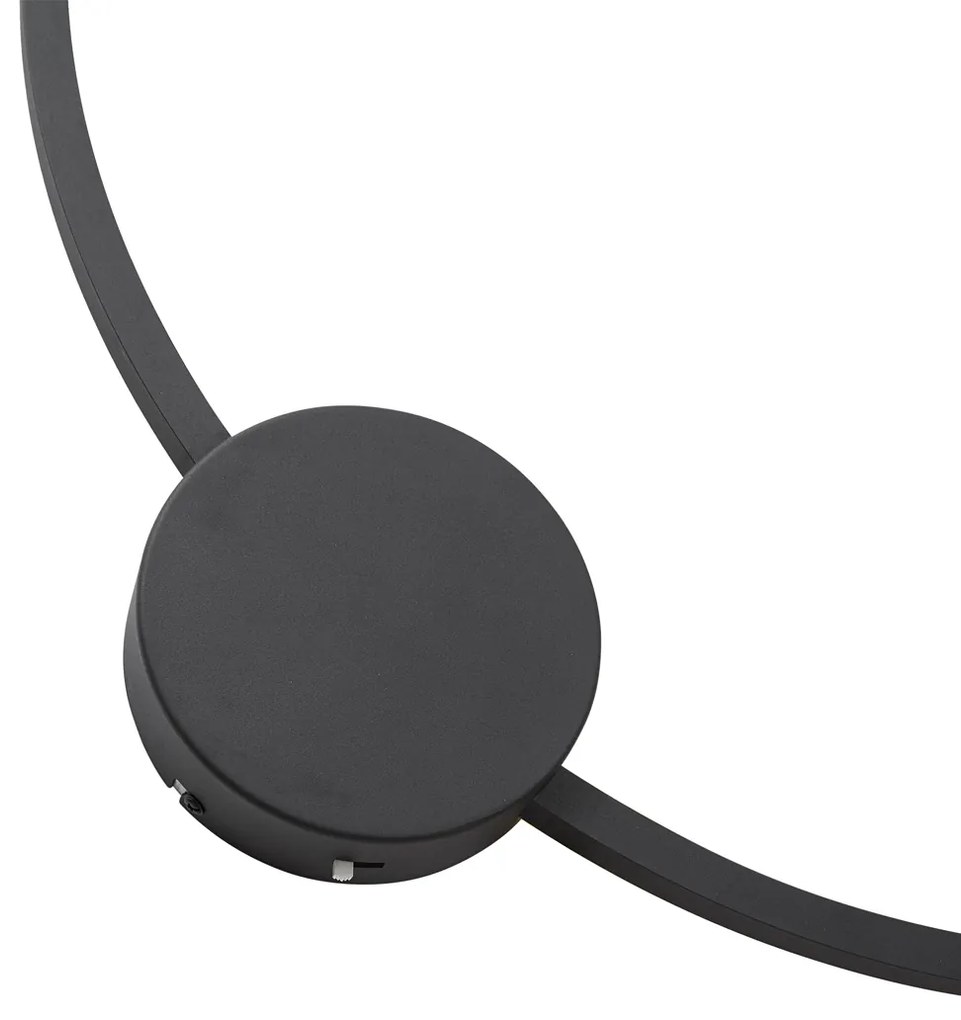 Дизайнерска стенна лампа черна 67cm вкл. LED 3-степенно димиране - Anello