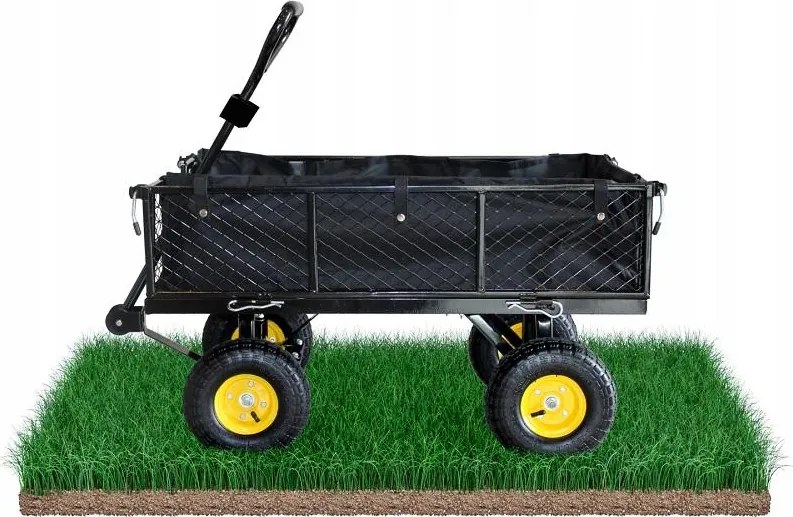 Практична градинска количка 2в1 в черно