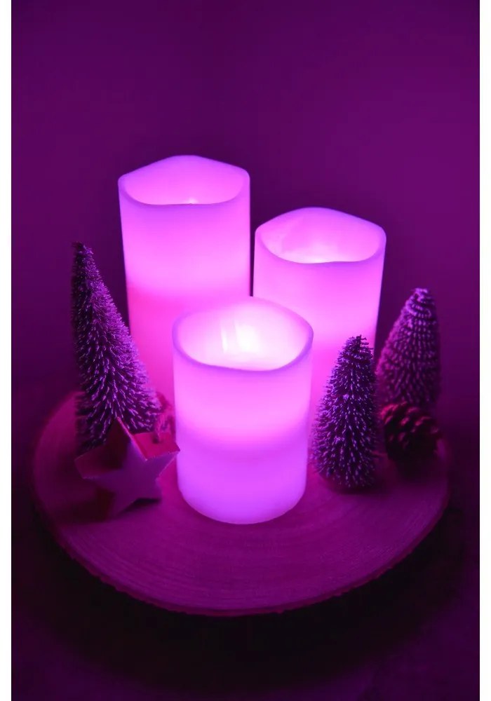 LED свещи в комплект от 3 бр. (височина 10 cm) – Hilight