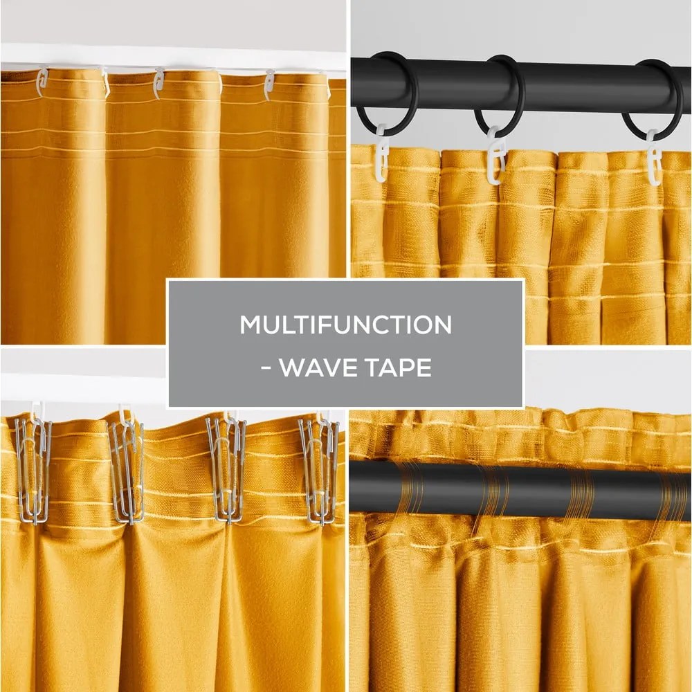 Жълто dimout перде 140x270 cm Pleat – Restilo