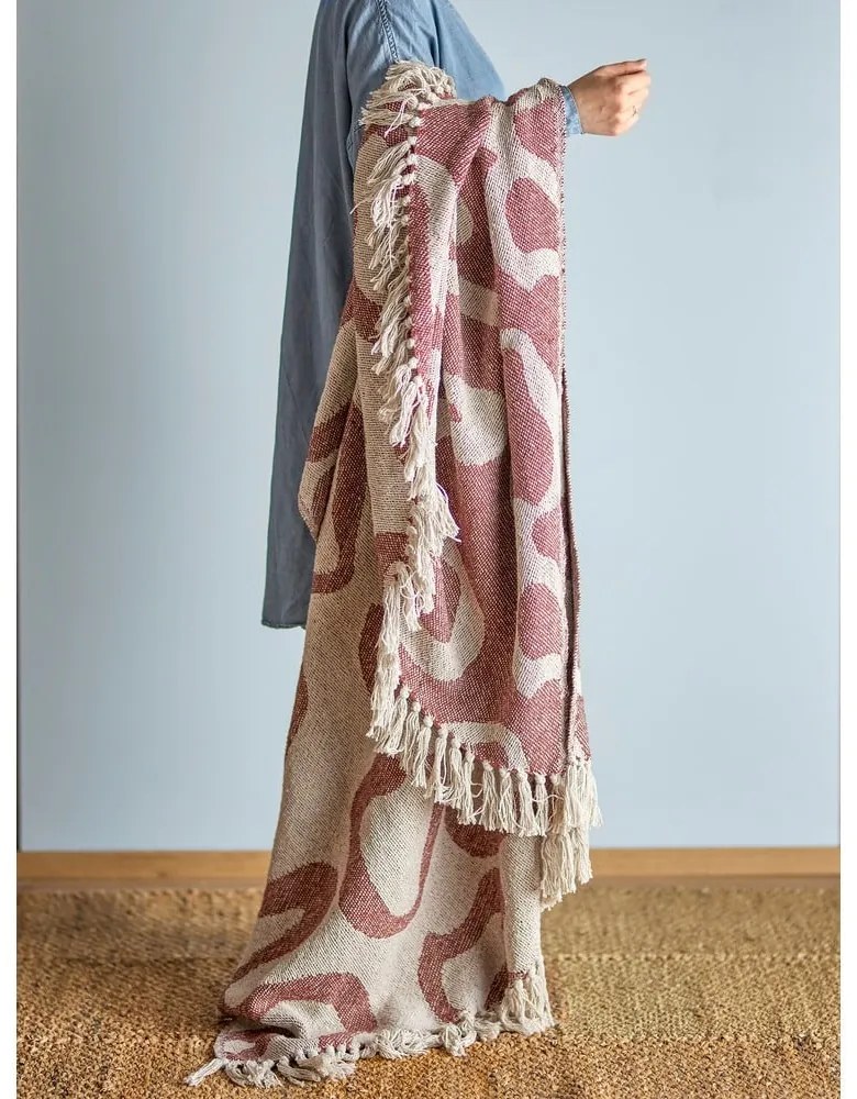 Кафяво одеяло от рециклиран памук 130x160 cm Salobre – Bloomingville