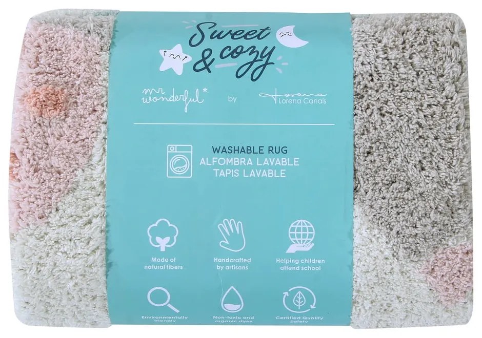 Памучен ръчно изработен детски килим подходящ за пране ø100 cm Believe in Yourself – Lorena Canals