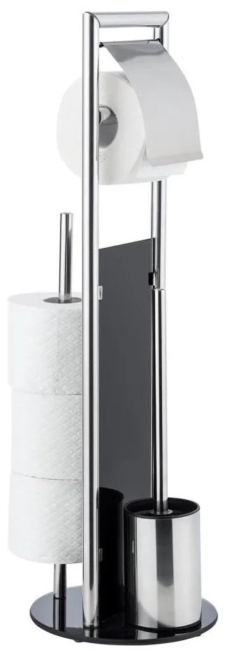 WENKO 24075800 - Комплект за WC RAVINA 20x707 cm неръждаема стомана/сребрист/черен