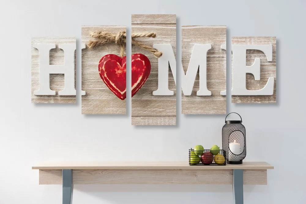 картини от 5 части – С надпис Home