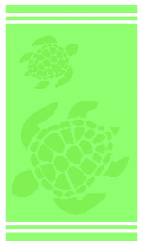 Зелена памучна плажна кърпа 70x140 cm Turtle – B.E.S.