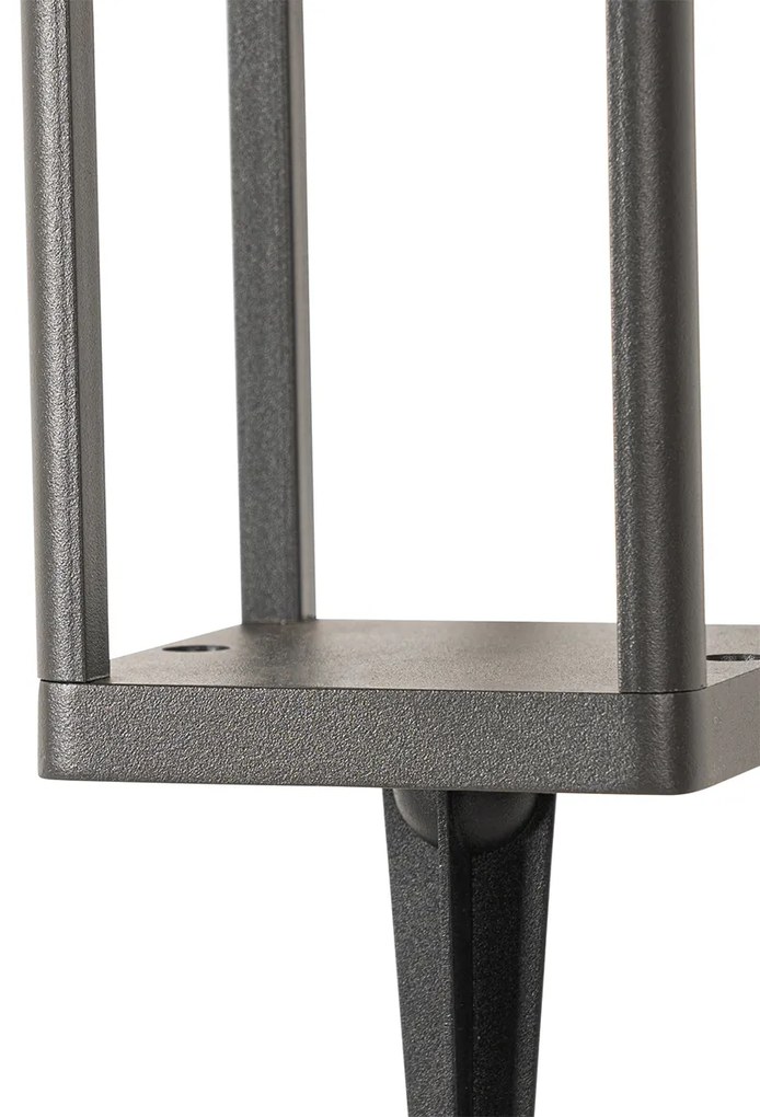 Външна подова лампа тъмно сива 25 см с димираща светлина и сензор на слънчева енергия - Sonne