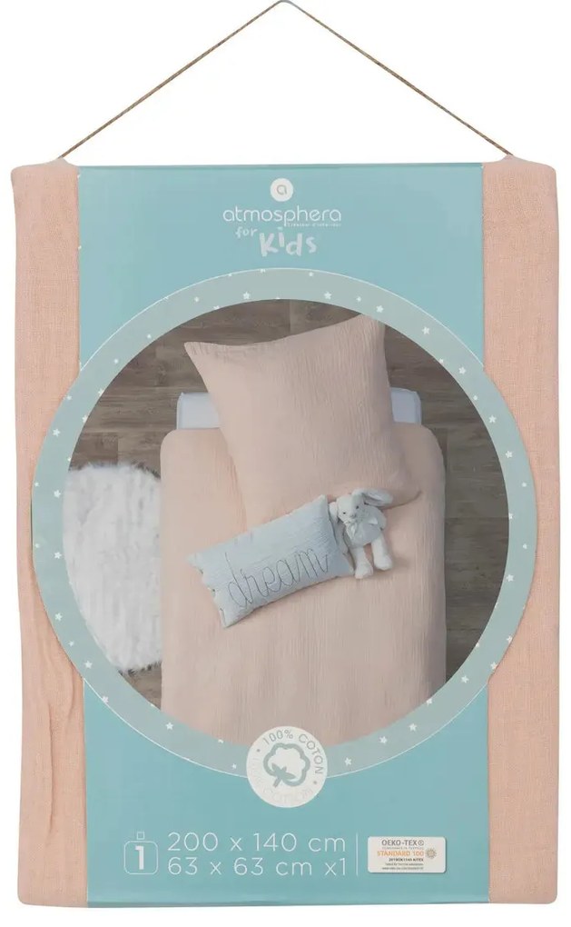 Детско спално бельо atmosphera Lili, 140x200 cm, Памук - Зелен