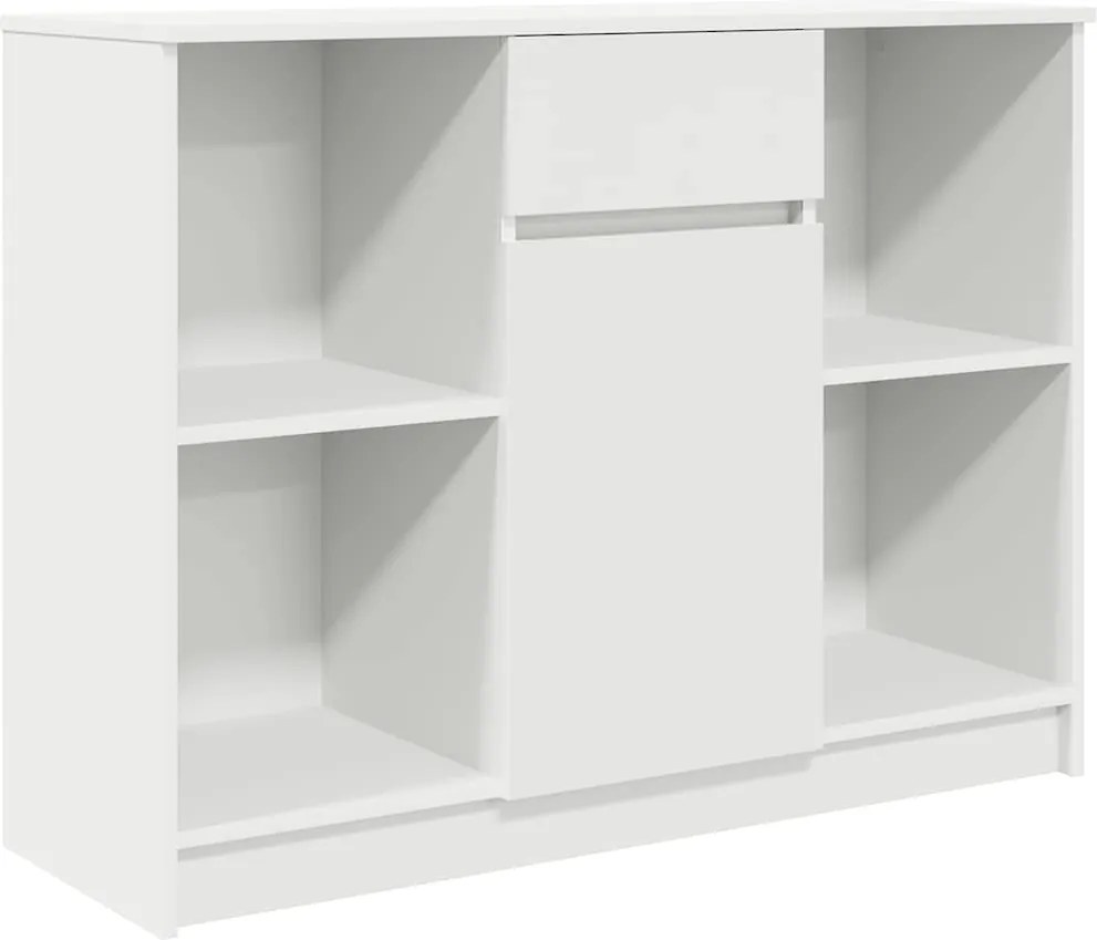 861562 vidaXL Бюфет с чекмеджета, бял, 101x35x76 см, инженерно дърво