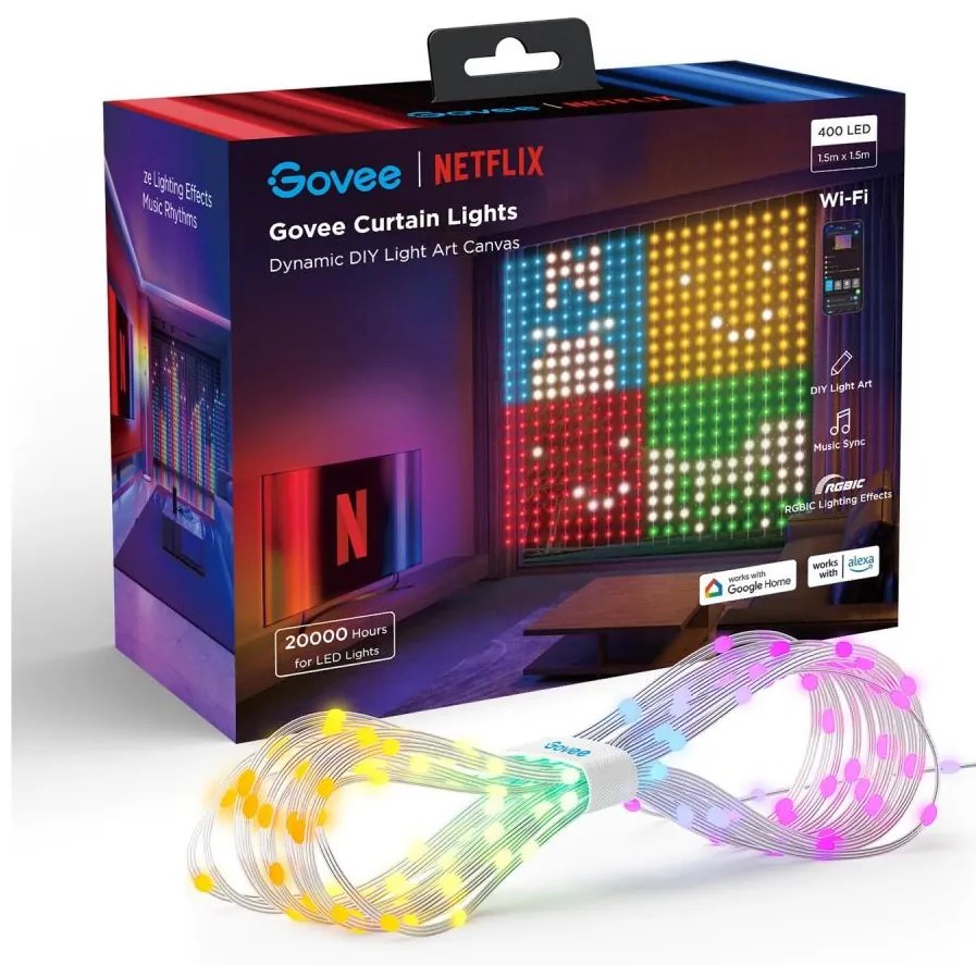 Govee - LED RGB Димируем декоративни лампички LED/15W/230V IP65 Wi-Fi