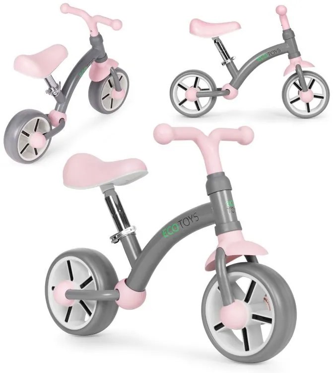 Детско колело без педали ECOTOYS Бяло-черно