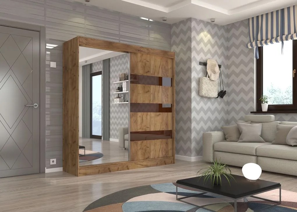 Гардероб Bissom 200 плъзгащ се-Fusiko-Kafe