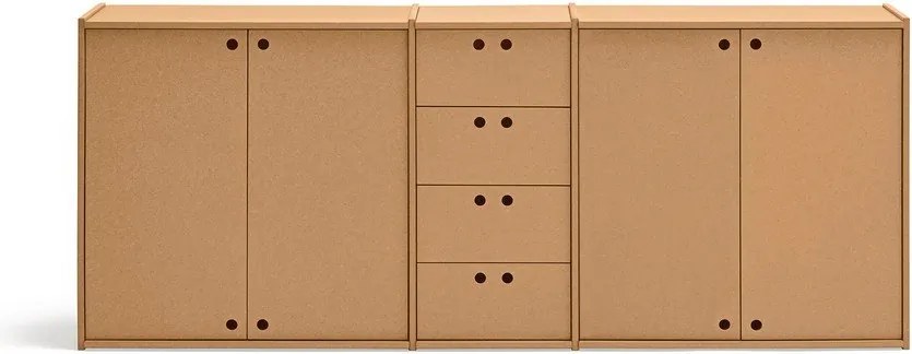 Скрин в естествен цвят 197x80x40 cm Wally – Teulat