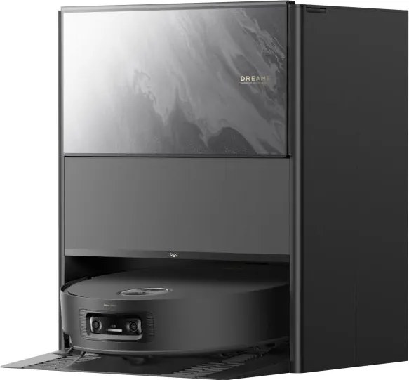 Прахосмукачка робот Dreame Aqua 10 Ultra Track Complete RLR81CE-1-BL, 25000 Pa, 200 мин, 3.5/4 л, VersaLift DToF+OmniSight, AI камери, Гласово управление, Автоматизация, Черен